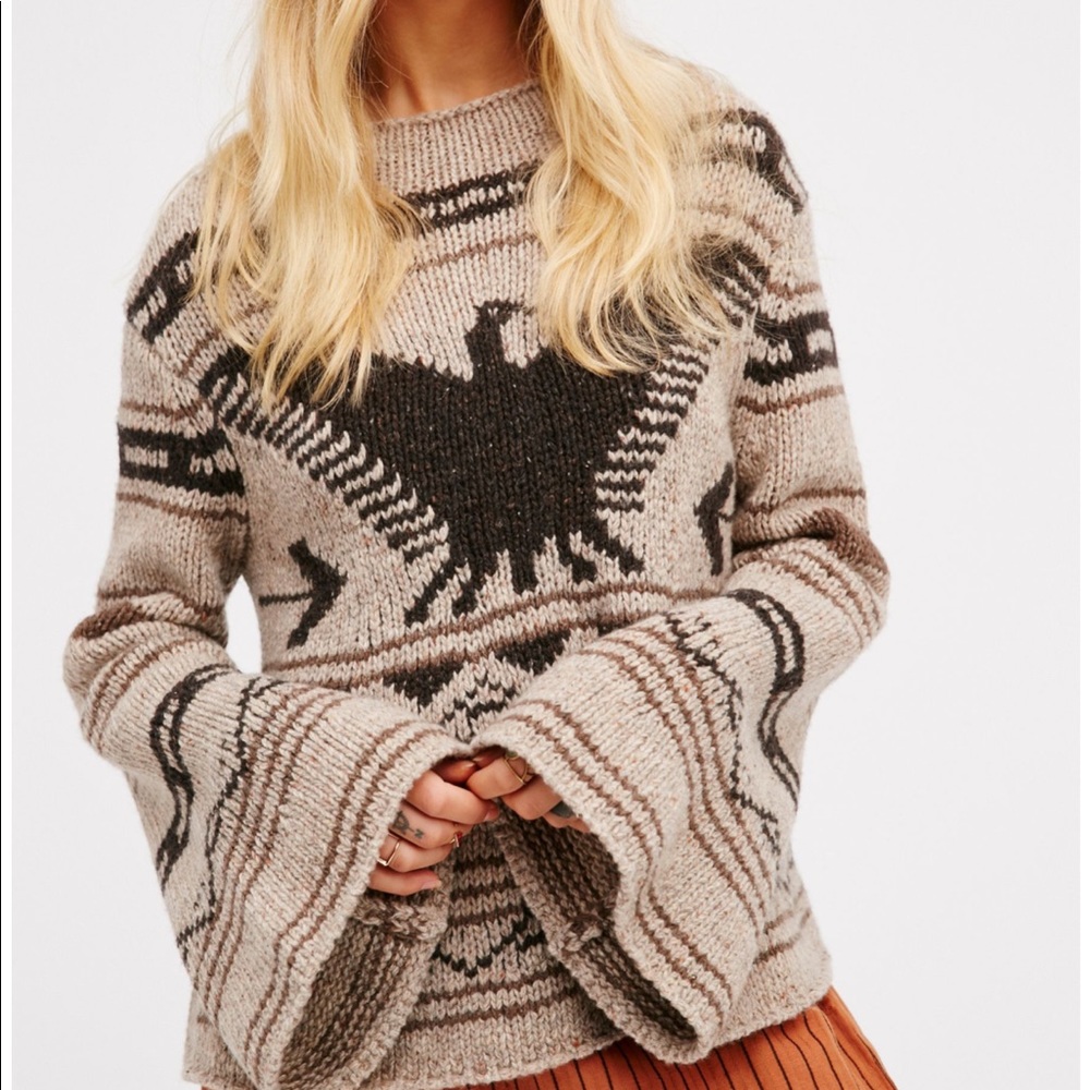 Free people thunderbird heirloom sweater -New Small